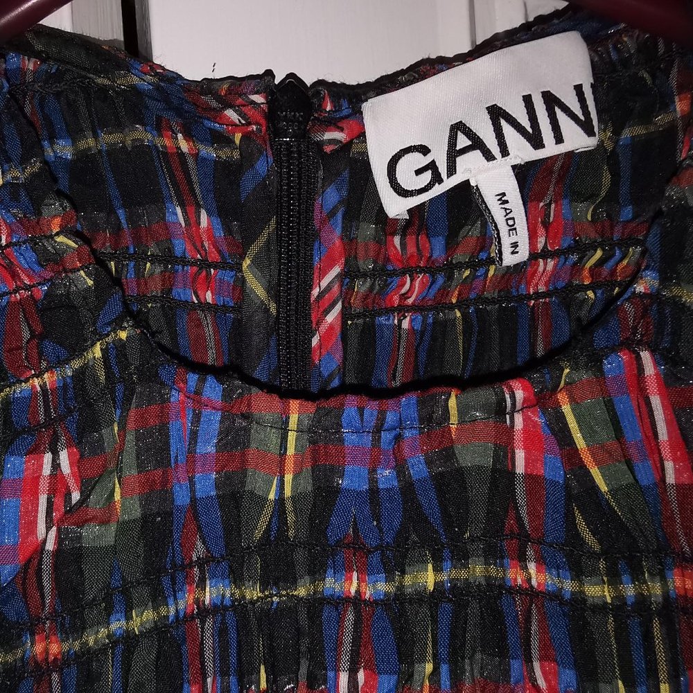 Ganni smocked midi dress SIZE IS EUROPEAN 40 - Picture 12 of 14